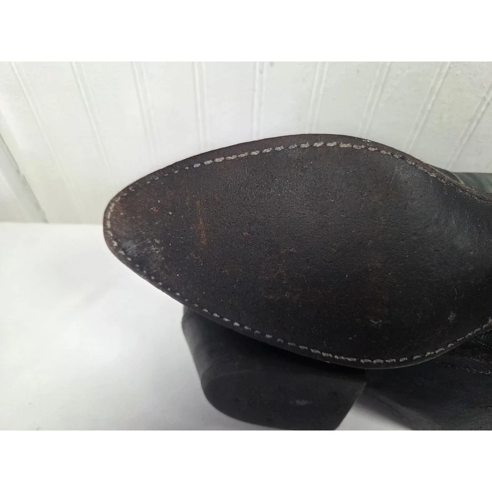Rare Vintage Dan Post Green Teju Lizard Western Cowboy Boots Women's 7 Made USA - Picture 11 of 16